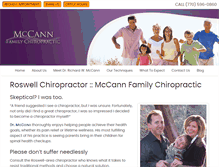 Tablet Screenshot of mccannfamilychiropractic.com